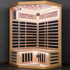 Double Sauna Room With Carbon Heating Plates - White Oak