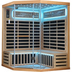 Pentagonal Sauna Room With Carbon Heating Plates - American White Oak