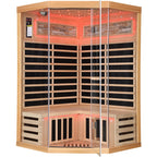 Double Sauna Room With Carbon Heating Plates - White Oak