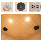 Low Emf Front Door With Heating Panel 2 Persons Hemlock Far Infrared Corner Indoor Sauna Room - Natural