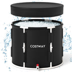 66 Gal Foldable Ice Bath Tub with Lid for Adult