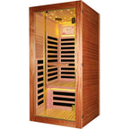 Single Person Sauna Room With LED Lighting, Epoxy Heating Plates, And Compact Design - American White Oak