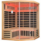 Pentagonal Sauna Room With Carbon Heating Plates - American White Oak