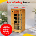 Buena Vista 1-2 Person Hemlock Infrared Sauna with 4 Carbon Heaters