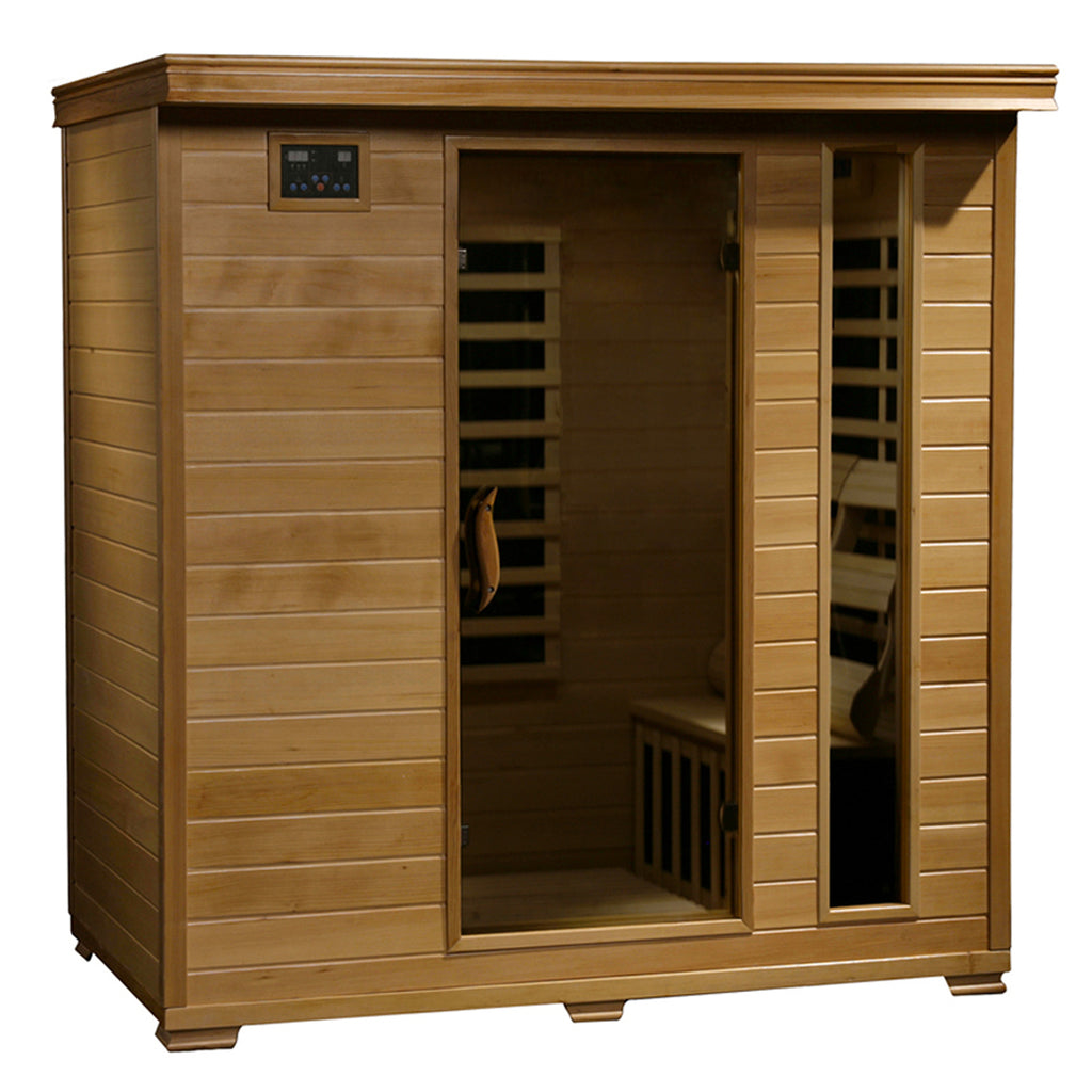 Monticello 4-Person Hemlock Infrared Sauna with 9 Carbon Heaters