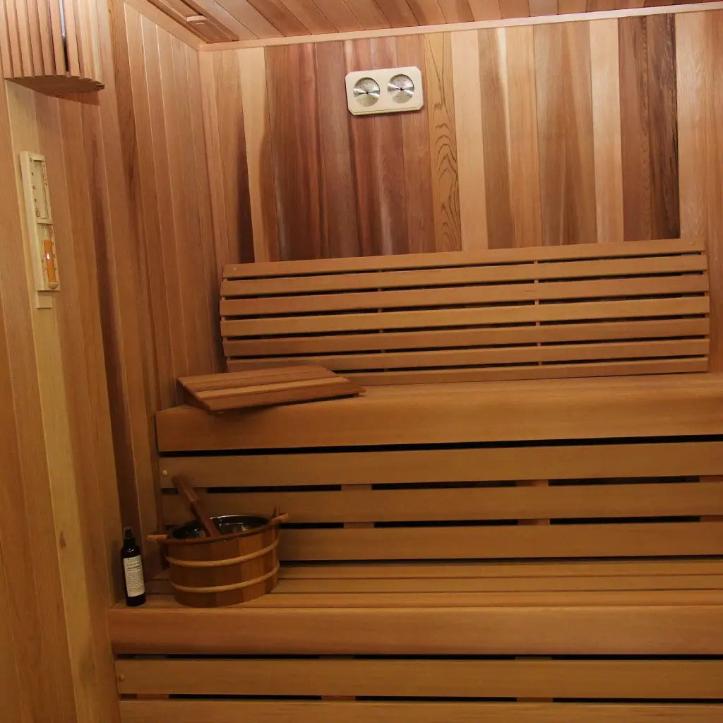 Custom Indoor Sauna Room - 7' x 9' x 8' - Finnish Sauna Builders