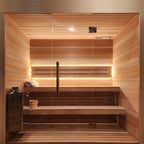 Custom Indoor Sauna Room - 4' x 8' x 8' - Finnish Sauna Builders