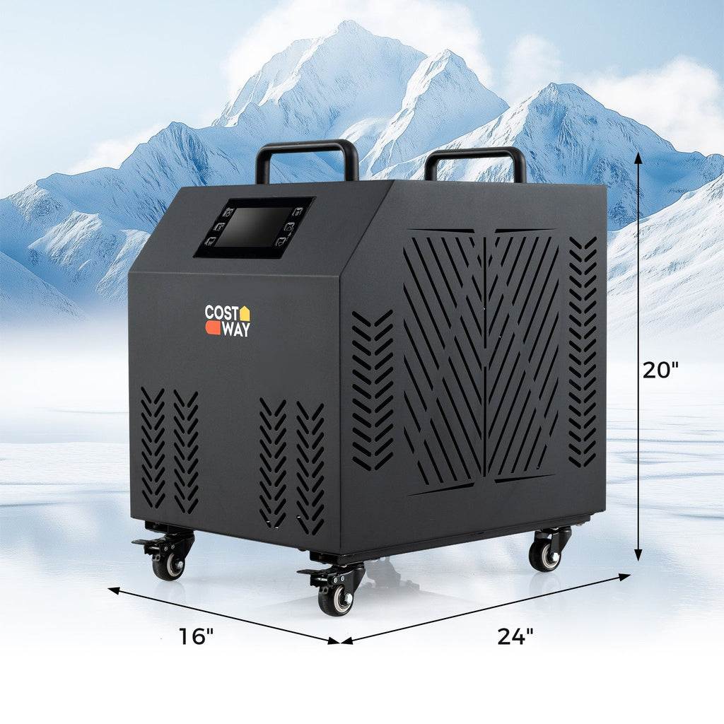 4/5 HP Ice Bath Water Chiller for Cold Plunge Tubs with Compressor-Black