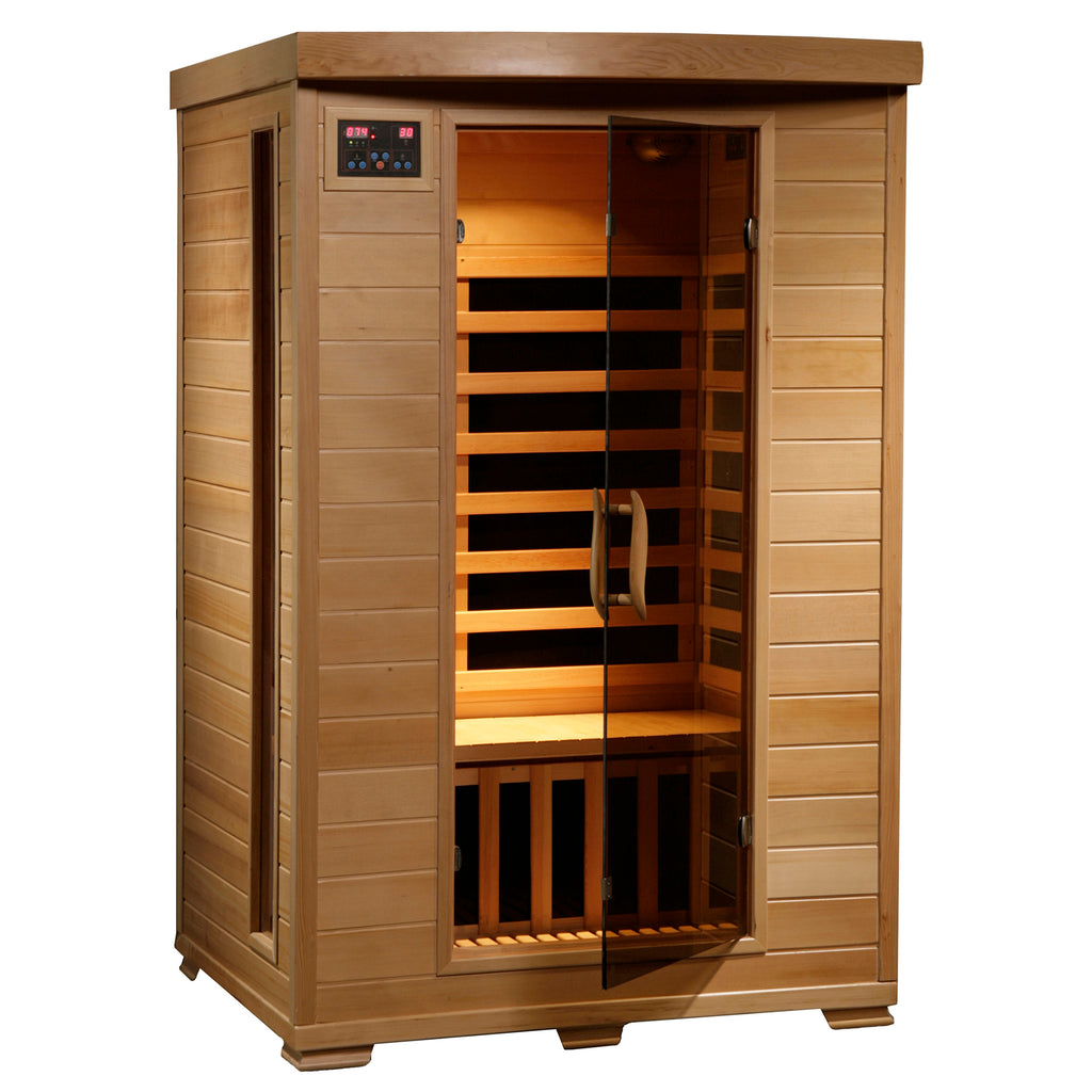 Coronado 2-Person Hemlock Deluxe Infrared Sauna with 6 Carbon Heaters