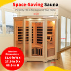Sonoma 3-Person Hemlock Infrared Corner Sauna with 7 Carbon Heaters