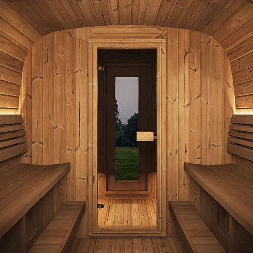 SaunaLife Model CL12GCP Cube-Series Outdoor Home Sauna Suite Kit | 8 Persons