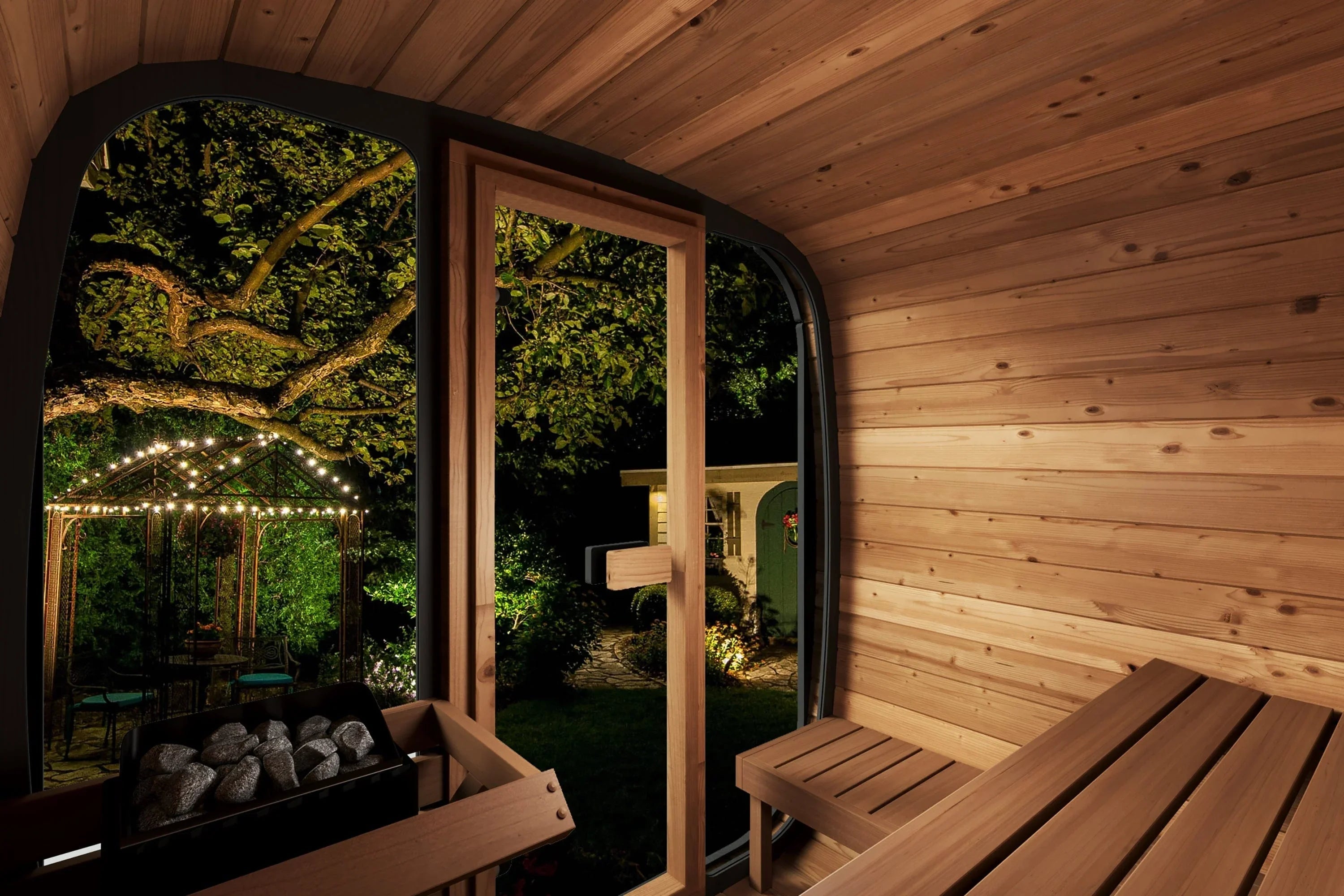 SaunaLife Model CL5G Cube-Series Outdoor Sauna | 4 Persons