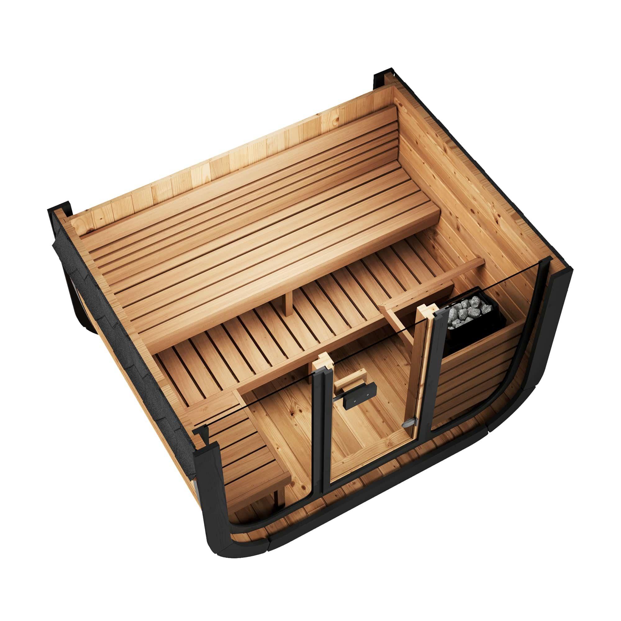 SaunaLife Model CL5G Cube-Series Outdoor Sauna | 4 Persons