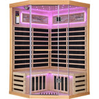 Double Sauna Room With Carbon Heating Plates - White Oak