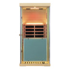 909MX Mini 1 Person Infrared Sauna 3 Sides Large glass panels
