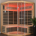Pentagonal Sauna Room With Carbon Heating Plates - American White Oak