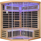 Pentagonal Sauna Room With Carbon Heating Plates - American White Oak