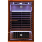 Double Sauna Room With Carbon Heating Plates - American White Oak