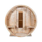 Dundalk Leisurecraft 4-Person Canadian Timber Serenity Barrel Sauna With Solid Wood Benches [CTC2245W] (SAK94862)