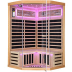 Double Sauna Room With Carbon Heating Plates - White Oak