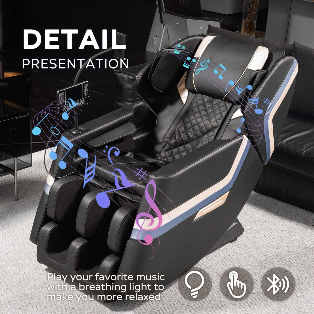 Bliss Full-Body Zero-Gravity Massage Chair Recliner With Six Massage Rollers (SAK91825)