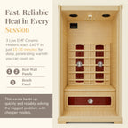 Buena Vista 1-2 Person Hemlock Infrared Sauna with 3 Ceramic Heaters