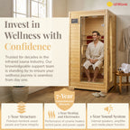 Buena Vista 1-2 Person Hemlock Infrared Sauna with 3 Ceramic Heaters